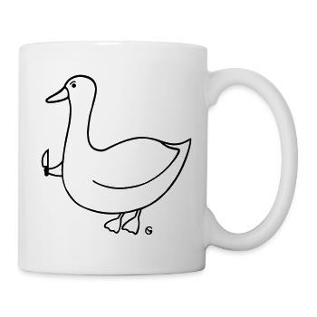 Gans Wütend - Tasse - Weiß - Rechts
