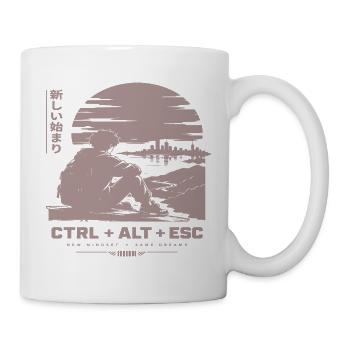 Neue Horizonte: CTRL ALT ESC Retro-Szene - Tasse - Weiß - Rechts