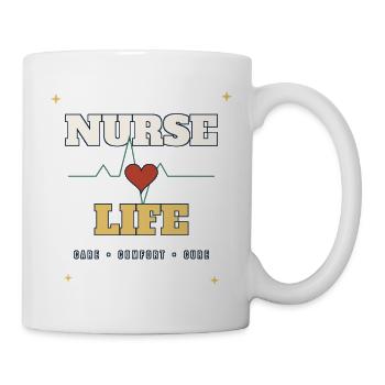 Nurse Life Herzschlag - Tasse - Weiß - Rechts