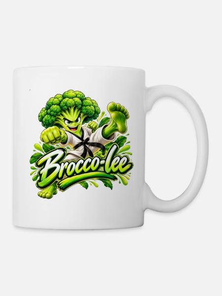 Brocco-Lee Karate Kraft - Tasse - Weiß