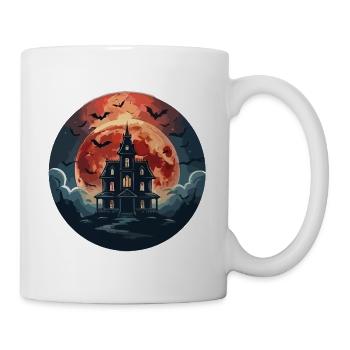 Der Nachthof und der Blutmond - Tasse - Weiß - Rechts