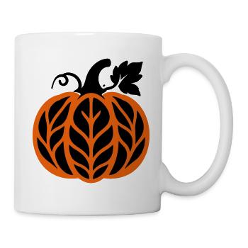Kuerbis Herbstlaub Icon - Tasse - Weiß - Rechts