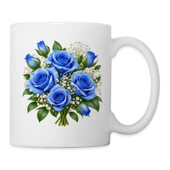 Azure Rose Bouquet - Tasse - Weiß - Rechts