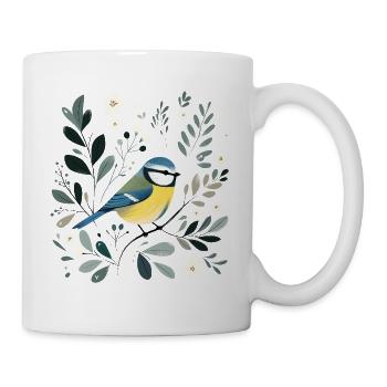 Kleine Blaumeise - Tasse - Weiß - Rechts