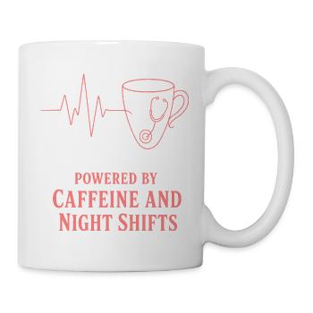 Kaffeeherz für Nachtschichthelden - Tasse - Weiß - Rechts