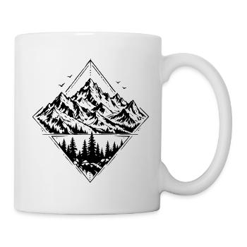 Berge – Zwischen Gipfeln und Wäldern - Tasse - Weiß - Rechts