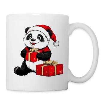 Pandas Weihnachten - Tasse - Weiß - Rechts