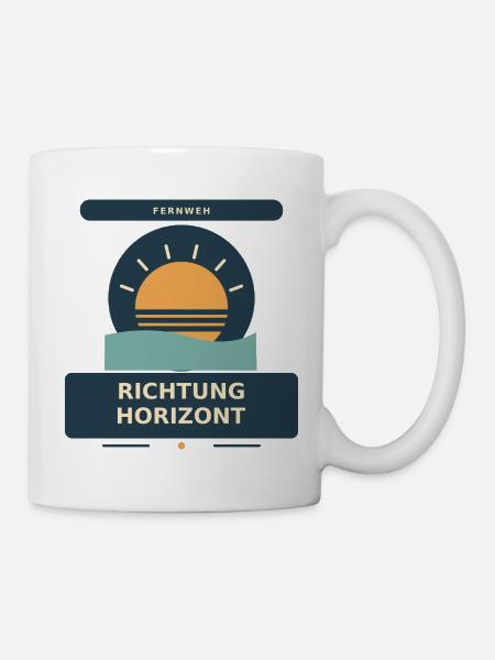 Richtung Horizont - Tasse - Weiß