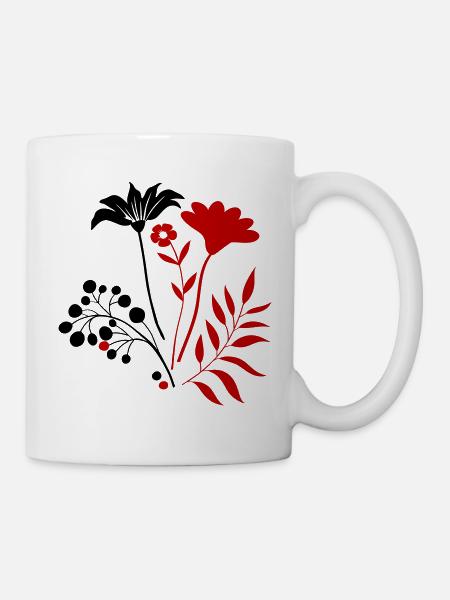 Blumenstrauß  - Tasse - Weiß