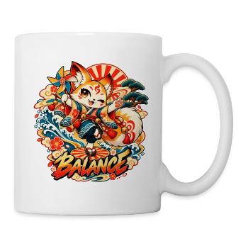 Traditionelles Japan × Retro 1960er–1970er Jahre - Tasse - Weiß - Rechts
