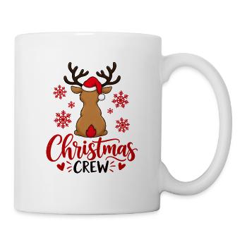 Christmas Crew Rentier – Weihnachten  - Tasse - Weiß - Rechts