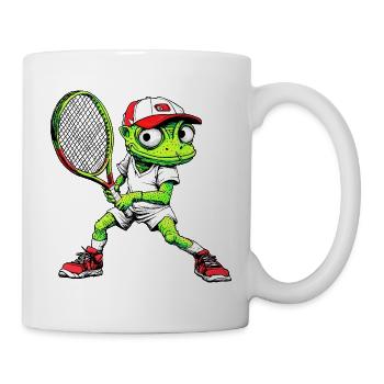 Chamäleone Tennis / Tennisspieler Chamäleon - Tasse - Weiß - Rechts