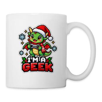 ICH BIN EIN NERD – Dragon Christmas - Tasse - Weiß - Rechts