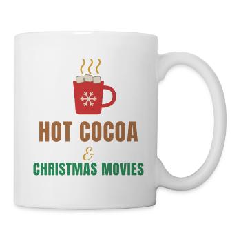 Hot Cocoa & Christmas Movies – Cozy Xmas - Tasse - Weiß - Rechts