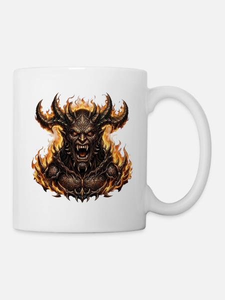 Dämon Teufel Höllenfürst - Tasse - Weiß