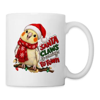 Süßer lustiger Nymphensittich Weihnachten - Tasse - Weiß - Rechts