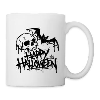 Happy Halloween im Graffitistyle - Tasse - Weiß - Rechts