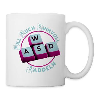  SINNVOLL DADDELN Gamer PC games gaming Konsolen - Tasse - Weiß - Rechts