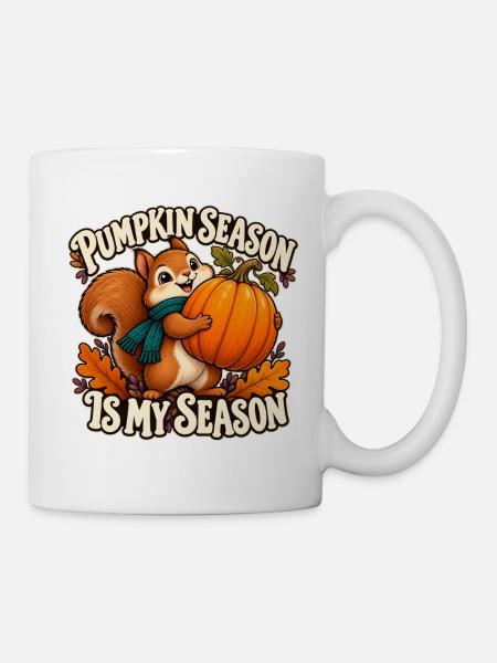 Kürbiszeit ist meine Saison - Tasse - Weiß
