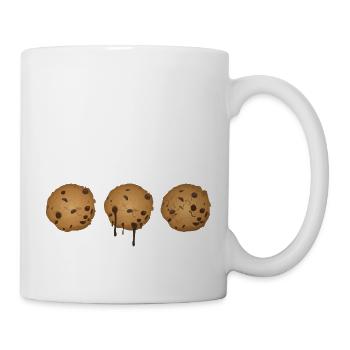 three chocolate cookies - Mug - white - Right