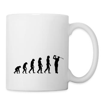 Golfspieler Evolution - Tasse - Weiß - Rechts