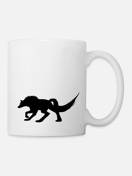 Wolf, Raubtier - Tasse - Weiß