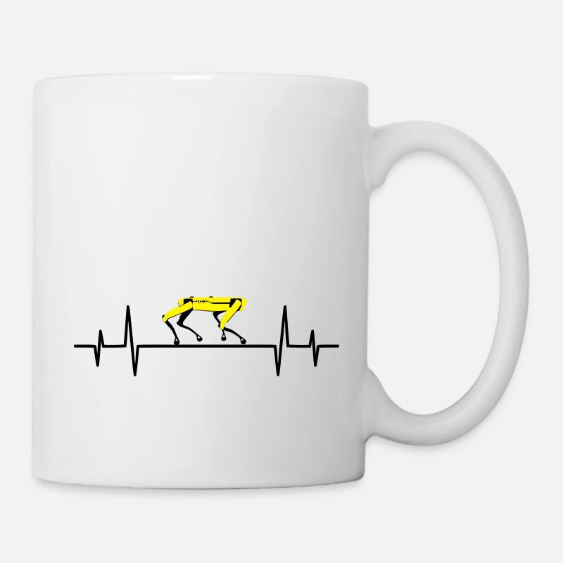 Heartbeat Spot Robot Dog Boston Dynamics Yellow - Mug - white