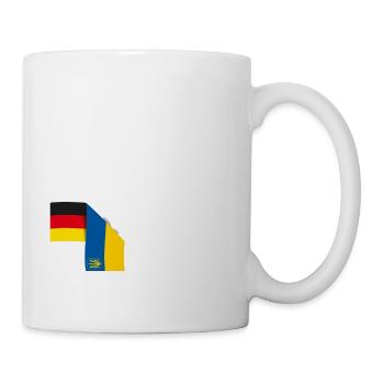 Allemagne Ukraine Tryzub Drapeau - Mug blanc - blanc - Droite