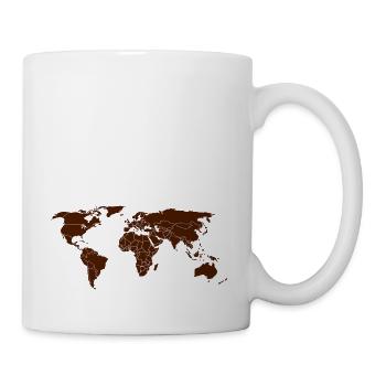 weltkarte - Tasse - Weiß - Rechts