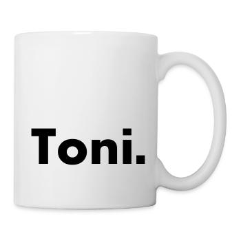 Toni - Name - Schrift - Tasse - Weiß - Rechts