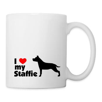 I Love My Staffie - Mug blanc - blanc - Droite
