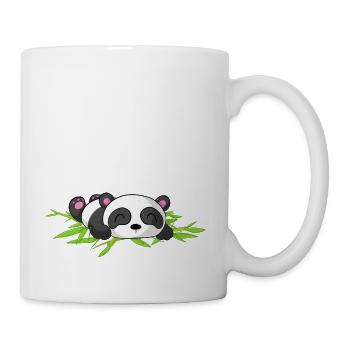 Schlafender Comic Panda - Tasse - Weiß - Rechts