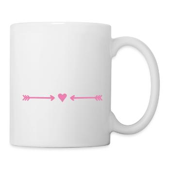 Herz Pfeil Symbole - Tasse - Weiß - Rechts