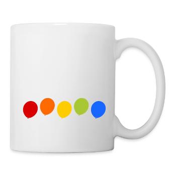 Luftballon bunt - Tasse - Weiß - Rechts