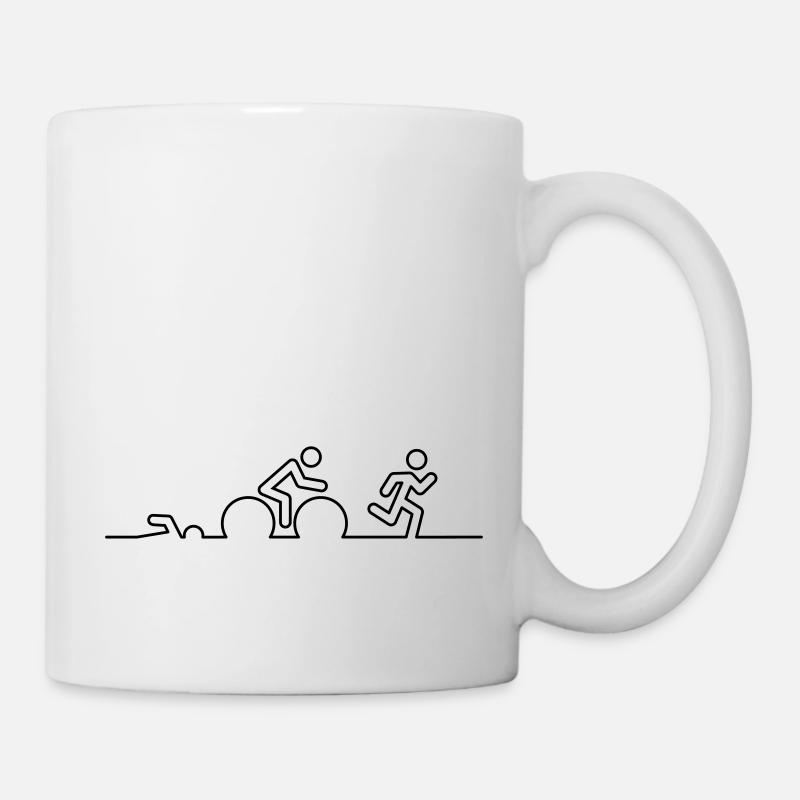 Triathlon, natation, cyclisme et course à pied. - Mug blanc - blanc