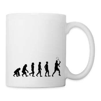 Evolution Squash Sport Squashspieler Geschenk - Tasse - Weiß - Rechts