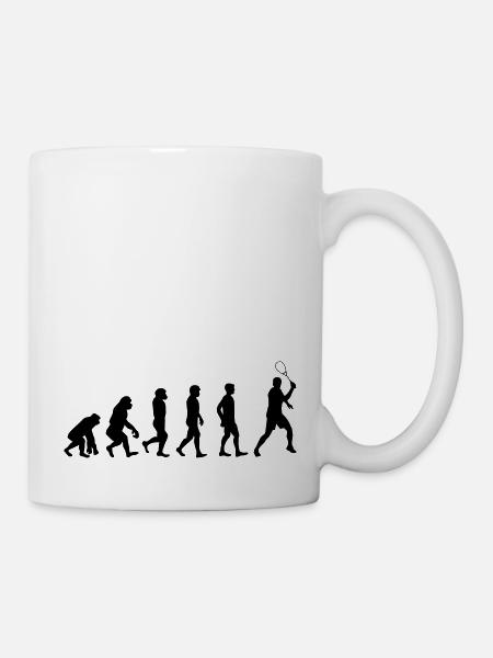 Cadeau de joueur de squash sport Evolution Squash - Mug blanc - blanc