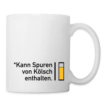 Kann Spuren von Kölsch enthalten - Tasse - Weiß - Rechts