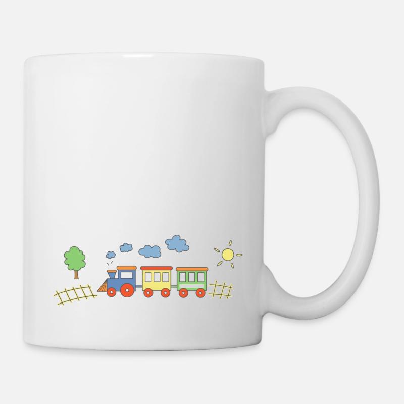 Train avec wagons - Mug blanc - blanc