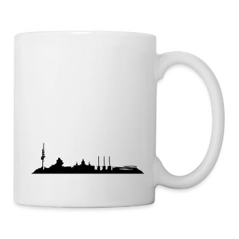 Hannover // Skyline // Silhouette // Skylineshirt - Tasse - Weiß - Rechts
