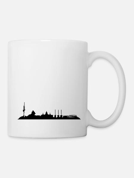 Hannover // Skyline // Silhouette // Skylineshirt - Tasse - Weiß