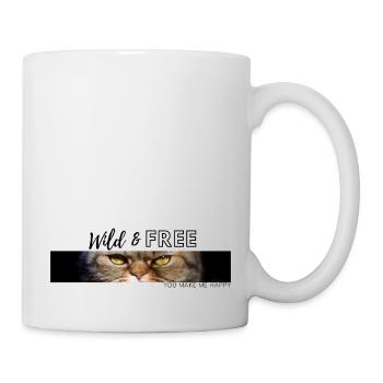 Wild and free - you make me happy - Mug - white - Right