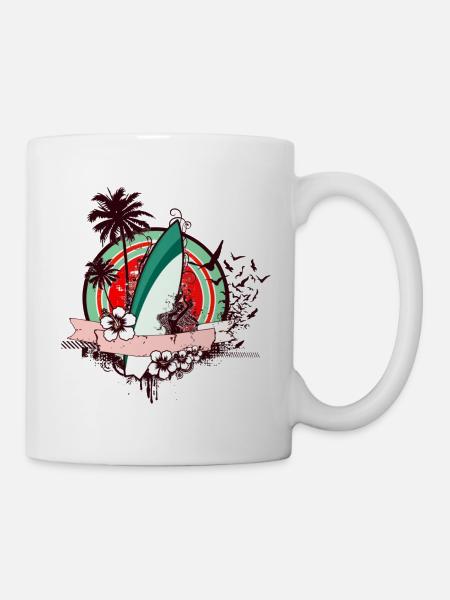 Surfboard-Design 03 - Tasse - Weiß