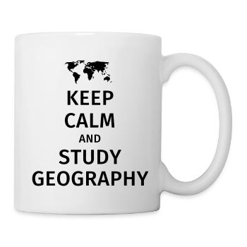 keep calm and study geography - Tasse - Weiß - Rechts
