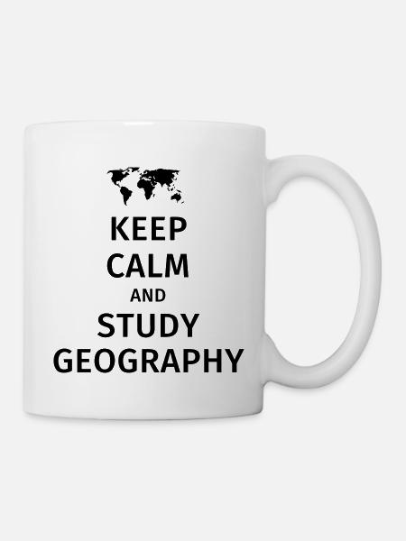 keep calm and study geography - Mug blanc - blanc