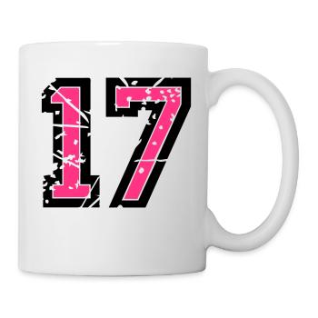 17 Vektor Used Look - Farbwechsel - Tasse - Weiß - Rechts