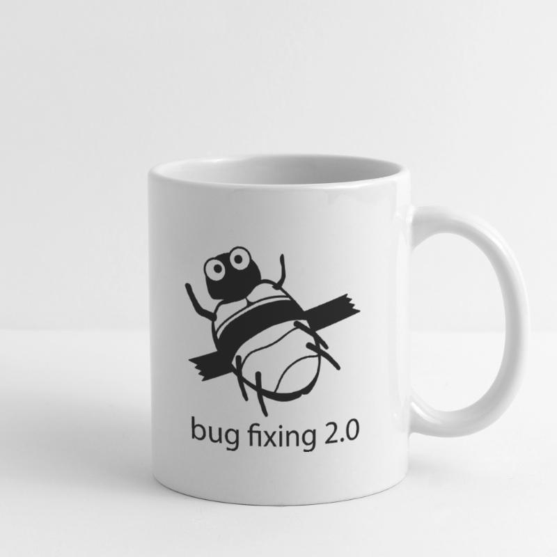 bug fixing einfarbig Tasse