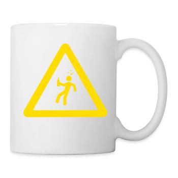 Vorsicht Trinker - Tasse - Weiß - Rechts