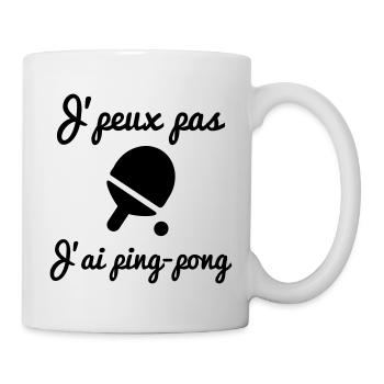 J'peux pas j'ai ping-pong - Mug blanc - blanc - Droite