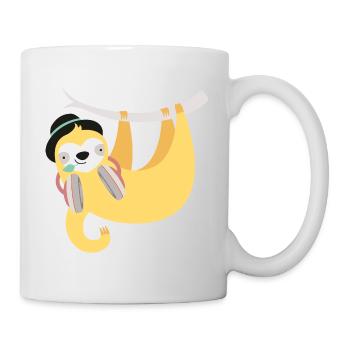 cooles Faultier - Tasse - Weiß - Rechts